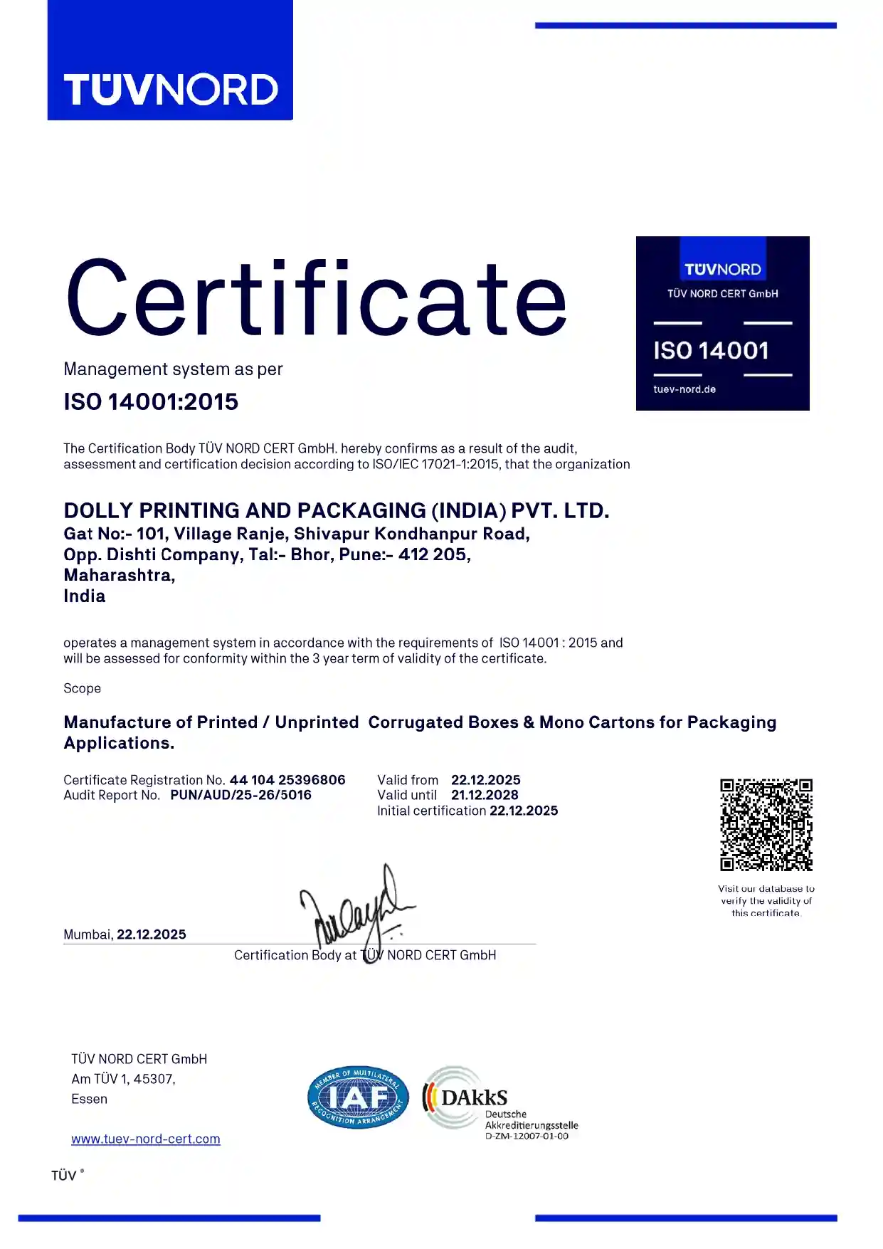 ISO 14001:2015 (EMS)